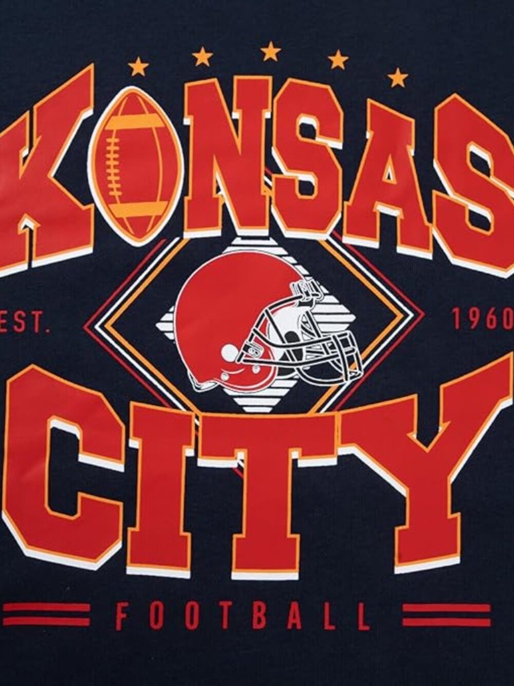 Kansas City Football Sweatshirt Blue Size Medium - Picture 6 of 7